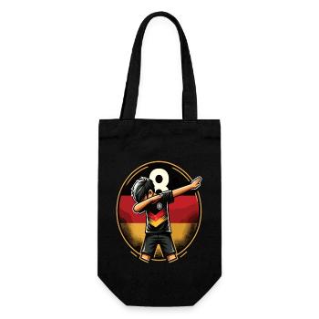 8 Years Boy Soccer Black Red Gold - Gift Bag for Bottles - black - Front