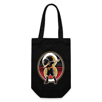 8 Years Boy Soccer Black Red Gold - Gift Bag for Bottles - black - Front