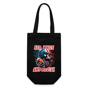 Skull and football in dynamic style - Gift Bag for Bottles - black - Front