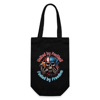 4 juillet Football américain Skull U. S. FLag - Sac à bouteille - noir - Devant