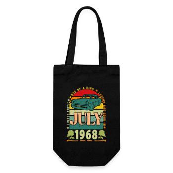Geburtstagsgeschenk Juli 1968. - Geschenkbeutel für Flaschen - Schwarz - Vorne