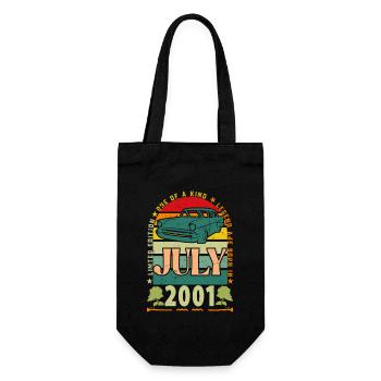 July 2001 birthday gift. July 2001. - Gift Bag for Bottles - black - Front