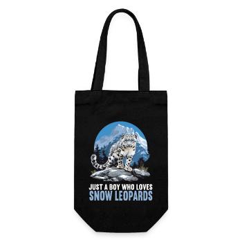 Snow Leopard Schneeleoparden Schneeleopard - Gift Bag for Bottles - black - Front