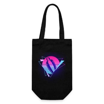 Bartender Mixologist 80's 90s - Geschenkbeutel für Flaschen - Schwarz - Vorne