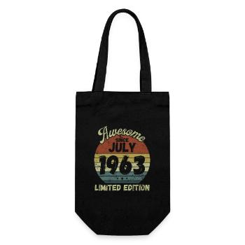 Génial depuis juillet 1963 - Anniversaire - Sac à bouteille - noir - Devant