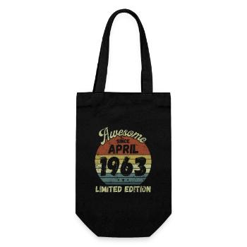 Génial depuis avril 1963 - Anniversaire - Sac à bouteille - noir - Devant