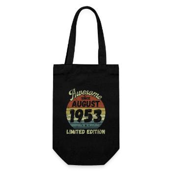 Awesome since August 1953 - Birthday - Gift Bag for Bottles - black - Front