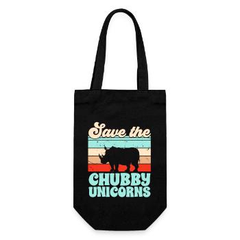 Rhino Rhino Unicorn - Gift Bag for Bottles - black - Front
