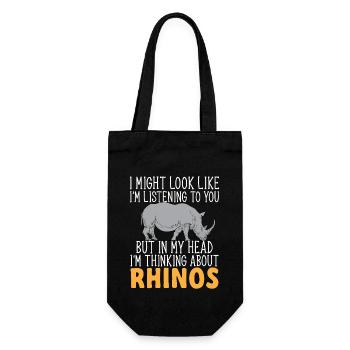 Rhino Rhino Unicorn - Gift Bag for Bottles - black - Front