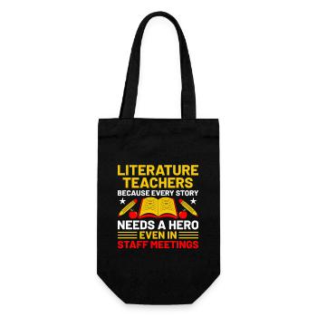 Literature Teacher School Teacher Funny Teachers S - Gift Bag for Bottles - black - Front