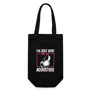 Only here for acoustics - sound engineers - Gift Bag for Bottles - black - Front