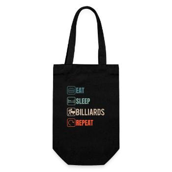 Pool Billard Billardtisch lustige Sprüche Snooker - Geschenkbeutel für Flaschen - Schwarz - Vorne