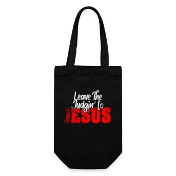 Leave The Judgin' To Jesus - Gift Bag for Bottles - black - Front