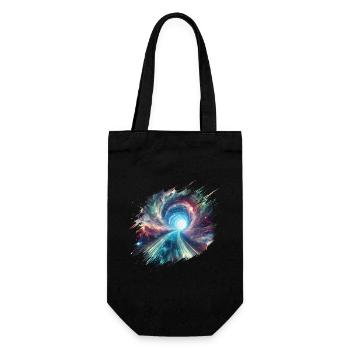 Wormhole to another galaxy - Gift Bag for Bottles - black - Front