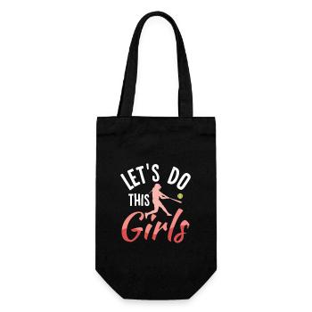 Let's Do This Girls Softball Baseball - Gift Bag for Bottles - black - Front