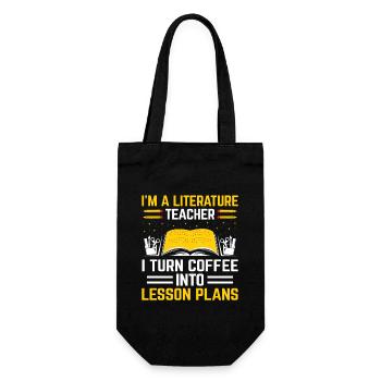 Literature Teacher School Teacher Funny Teachers S - Gift Bag for Bottles - black - Front
