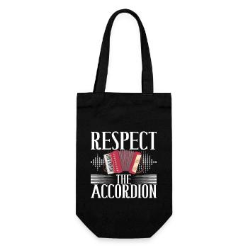 Akkordeon Instrument Akkordeonspieler - Geschenkbeutel für Flaschen - Schwarz - Vorne