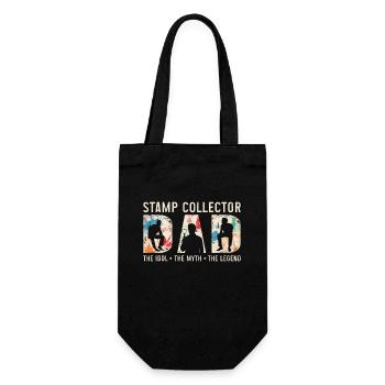 Stamp Collector Dad The Idol The Stamp Collection - Gift Bag for Bottles - black - Front