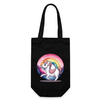 Arc-en-ciel Cheval Chevaux Enfant Enfants Poney - Sac à bouteille - noir - Devant