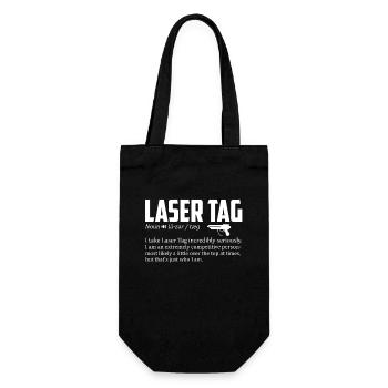 Laser Tag Definition - Geschenkbeutel für Flaschen - Schwarz - Vorne