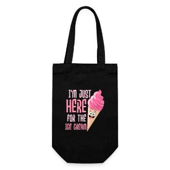 I'm Just Here For The Ice Cream Summer Scoop Cone - Geschenkbeutel für Flaschen - Schwarz - Vorne