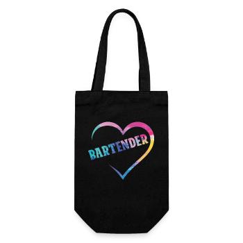 Barman Mixologue Coeur - Sac à bouteille - noir - Devant