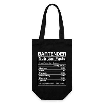 Bartender Mixologist Bartender - Geschenkbeutel für Flaschen - Schwarz - Vorne