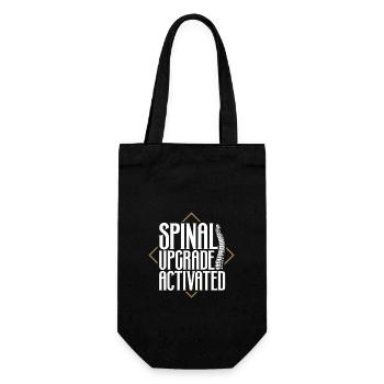 Spine Upgrade Enabled - Back Surgery - Gift Bag for Bottles - black - Front