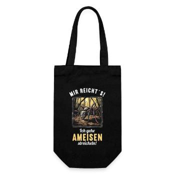 Ant Ameisen Ameise - Geschenkbeutel für Flaschen - Schwarz - Vorne