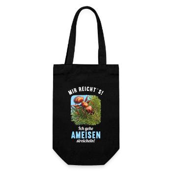 Ant Ameisen Ameise - Geschenkbeutel für Flaschen - Schwarz - Vorne