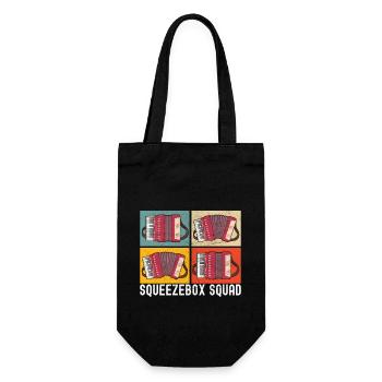 Akkordeon Instrument Akkordeonspieler - Geschenkbeutel für Flaschen - Schwarz - Vorne