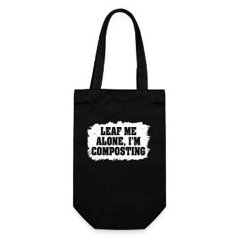 Feuille-moi seul je composte - Sac à bouteille - noir - Devant