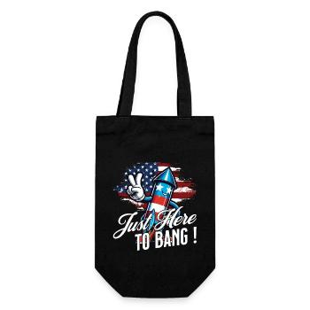 Ici pour frapper le design rétro vintage 4 juillet - Sac à bouteille - noir - Devant