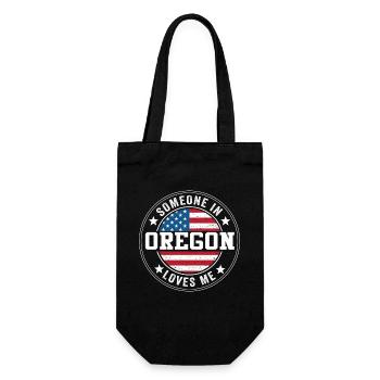 Someone In Oregon Loves Me - Gift Bag for Bottles - black - Front
