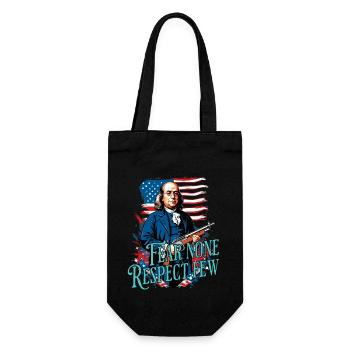 Fear no one, respect few. - Gift Bag for Bottles - black - Front
