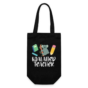 Koalafied Teacher Proud School Teacher Koala cute - Geschenkbeutel für Flaschen - Schwarz - Vorne