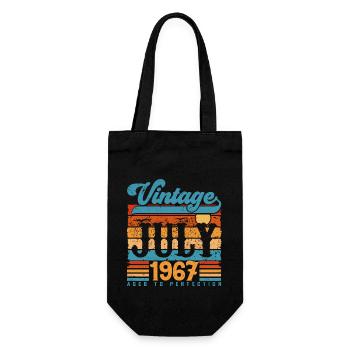 Juli 1967, Juli 1967 Geburtstagsgeschenk. - Geschenkbeutel für Flaschen - Schwarz - Vorne
