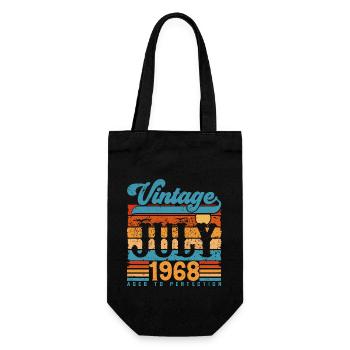 Juli 1968, Juli 1968 Geburtstagsgeschenk. - Geschenkbeutel für Flaschen - Schwarz - Vorne
