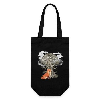 Fox, Foxes, Forest Animals, Mountains, Nature, Wildlife - Gift Bag for Bottles - black - Front