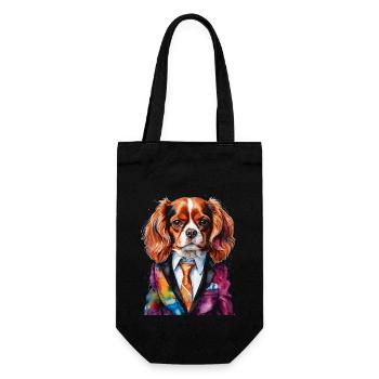 Cavalier King Charles Spaniel Costume Imprimé Chien - Sac à bouteille - noir - Devant