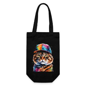 Casquette Snapback Coloré Imprimé Motif D’animal Drôle - Sac à bouteille - noir - Devant