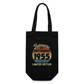 Awesome since September 1955 - Birthday - Gift Bag for Bottles - black - Front