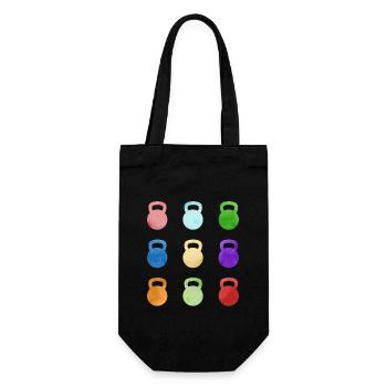 Kettlebell Workout Fitness Training - Geschenkbeutel für Flaschen - Schwarz - Vorne