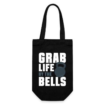Kettlebell Workout Fitness Training - Geschenkbeutel für Flaschen - Schwarz - Vorne