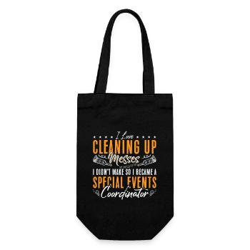 Events Coordinator I Love Cleaning Up Organizer - Gift Bag for Bottles - black - Front