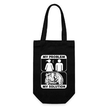 Bladesmith My Problem My Solution Pictogram Dad - Gift Bag for Bottles - black - Front