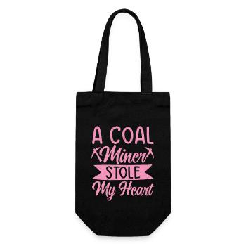 Un mineur de charbon a volé mon cœur Femme Fille Mine - Sac à bouteille - noir - Devant