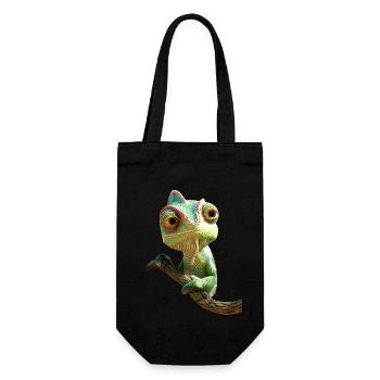 Chameleon, Lizard, Reptile, Iguana, Lizard, Chameleons - Gift Bag for Bottles - black - Front