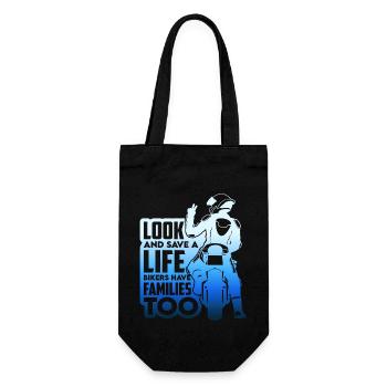 Motorcycel cross mountain vacation summer mount trip - Gift Bag for Bottles - black - Front