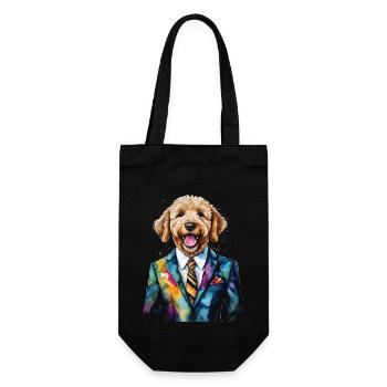 Costume Goldendoodle Chien Animal Design Imprimer - Sac à bouteille - noir - Devant
